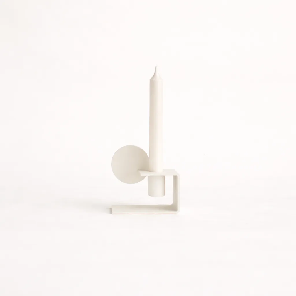 Théodore — bougeoir blanc lait